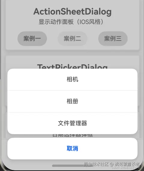 ActionSheetDialog
