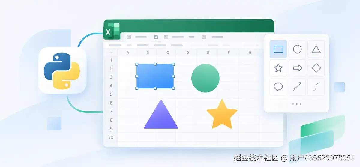 使用 Python 在 Excel 中插入和管理形状