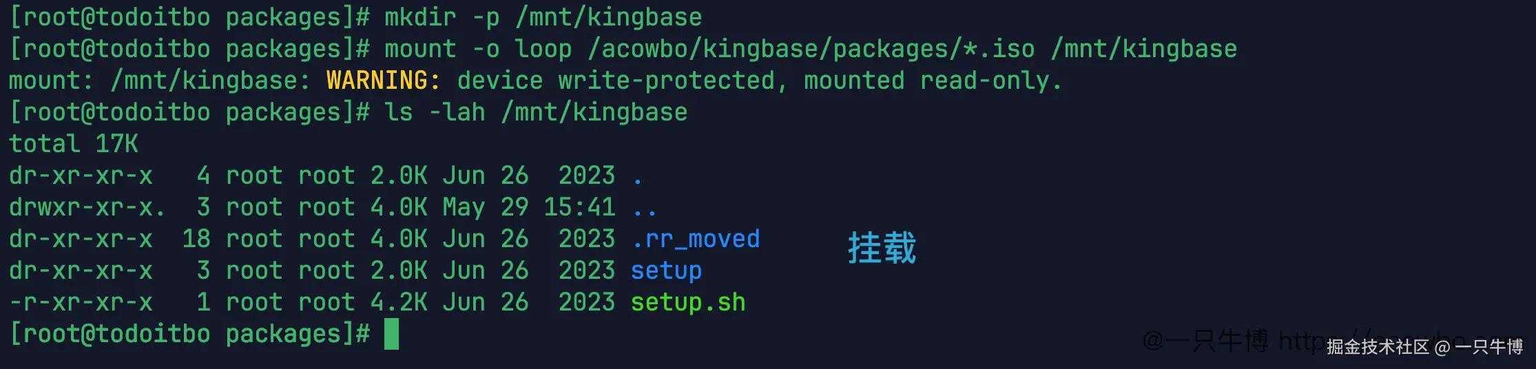 挂载 ISO 安装包
