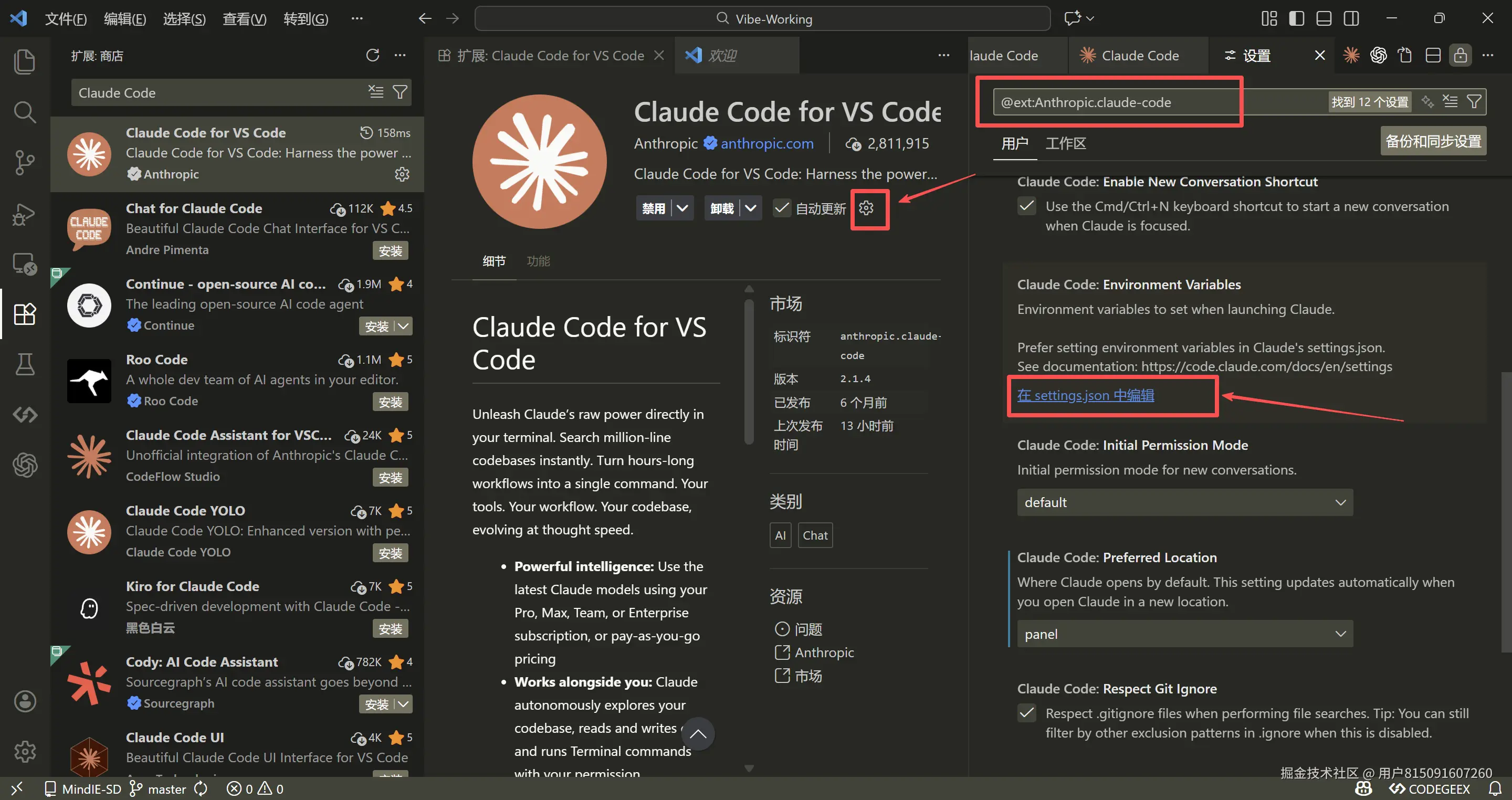 VSCode插件Claude Code for VSCode配置AI中转与详细使用教程