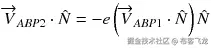 {\overrightarrow{V}}_{ABP2}\cdot \hat{N}=- e\left({\overrightarrow{V}}_{ABP1}\cdot \hat{N}\right)\hat{N}