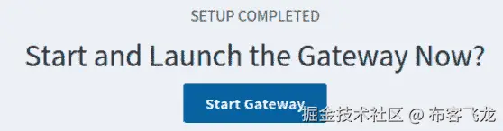 图 7.7 – 启动网关    
