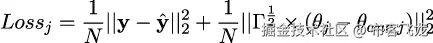 Lossj = 1-||y − ˆy||2+ -1||Γ 12 × (𝜃j − 𝜃anc,j)||2 N 2 N 2 