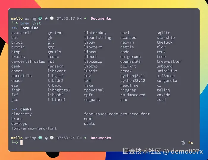 我的定制 Alacritty 终端。