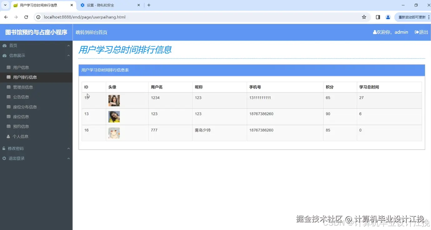 用户排行