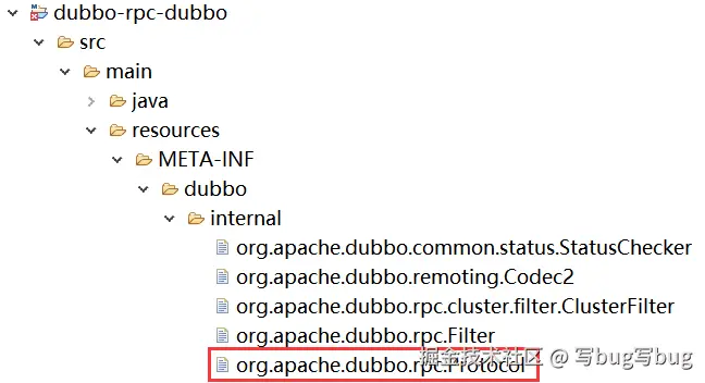 dubbo-rpc-dubbo 工程的代码结构
