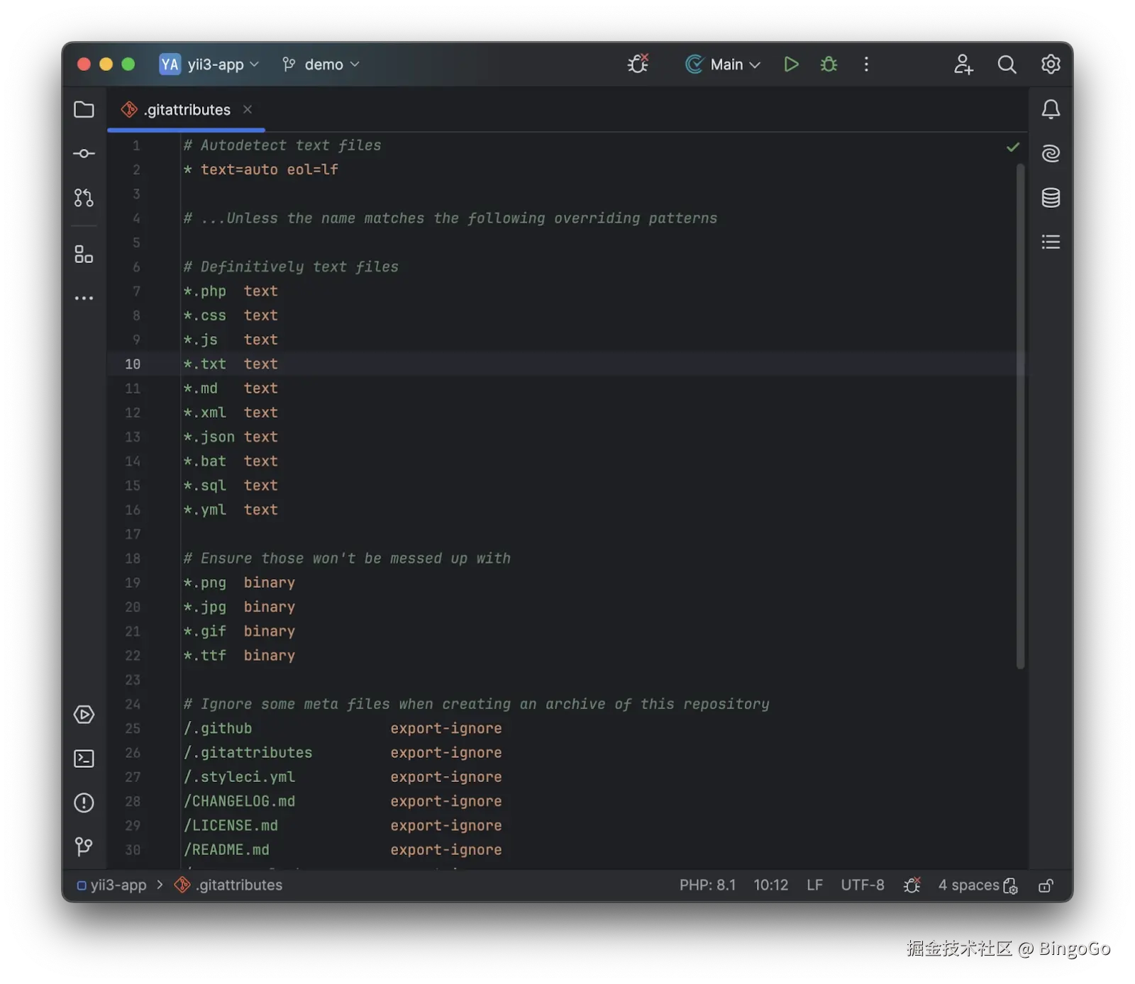 你可能不知道的 PhpStorm 插件 - .gitattributes support plugin