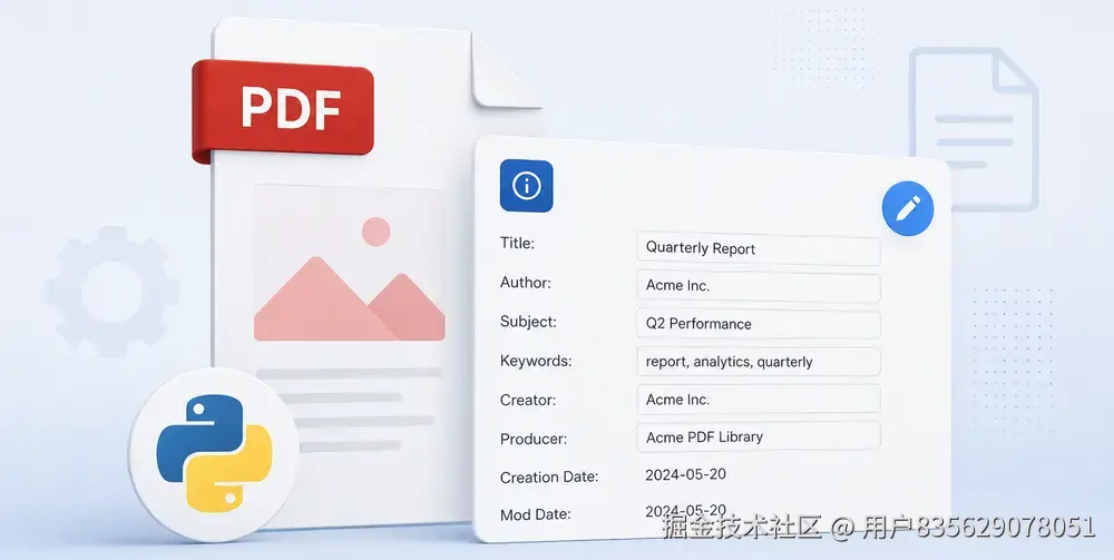 使用 Python 管理 PDF 文档属性和元数据