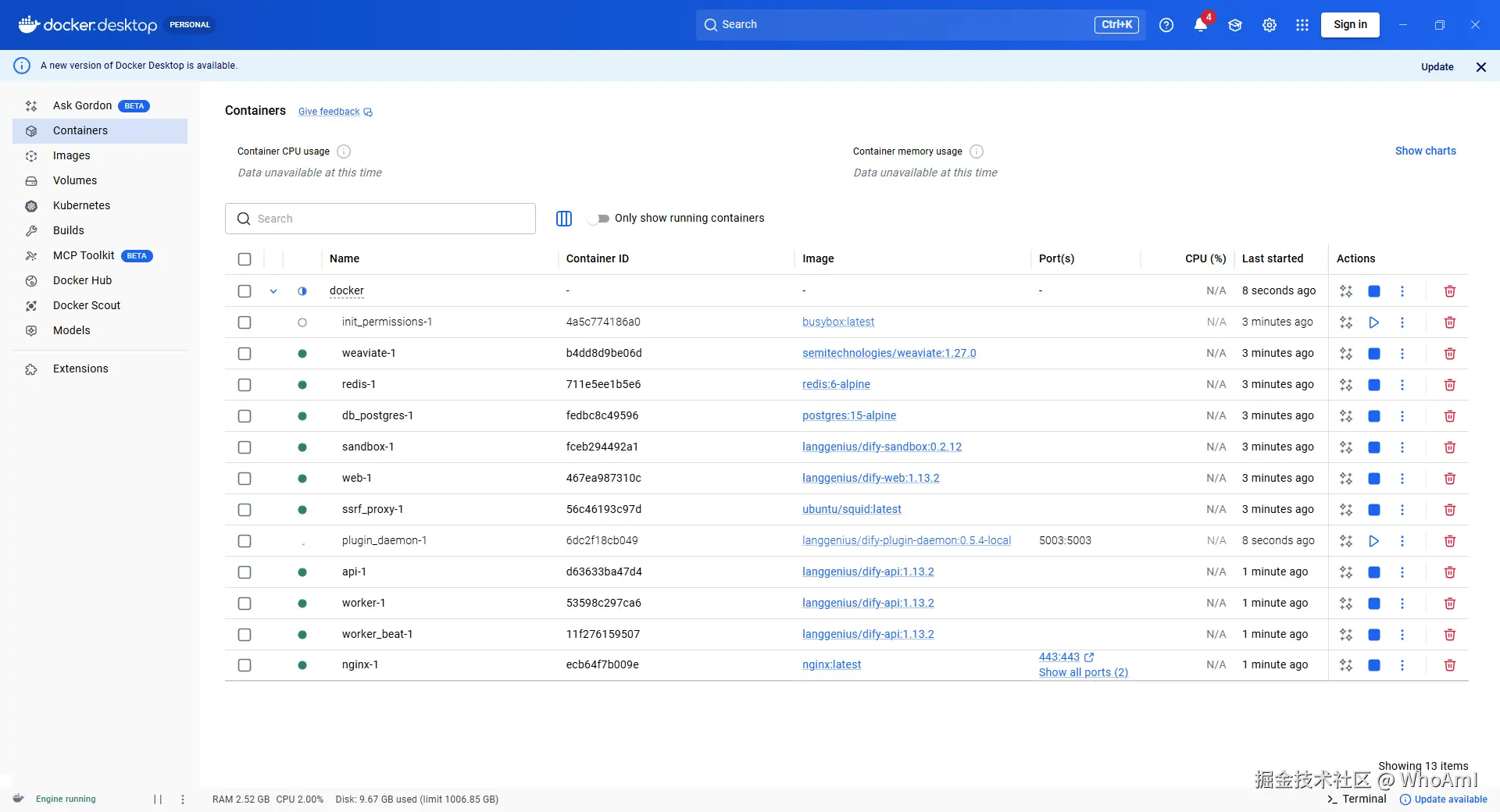 Docker Desktop启动容器