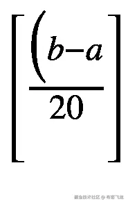 \left[\frac{\Big(b-a}{20}\right]