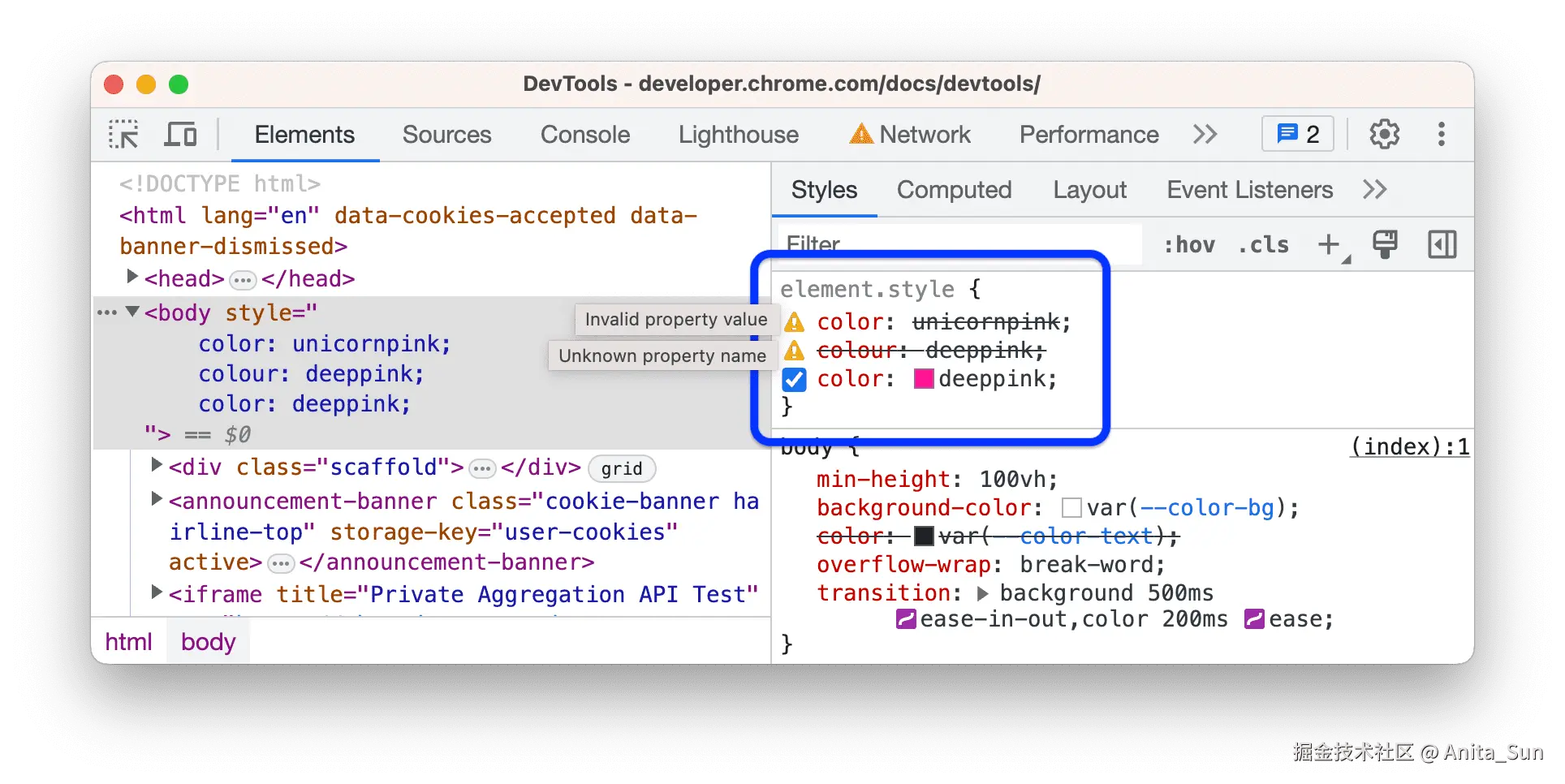 属性名称和属性值无效。