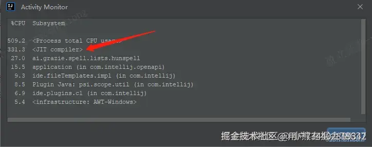不配置JIT参数前