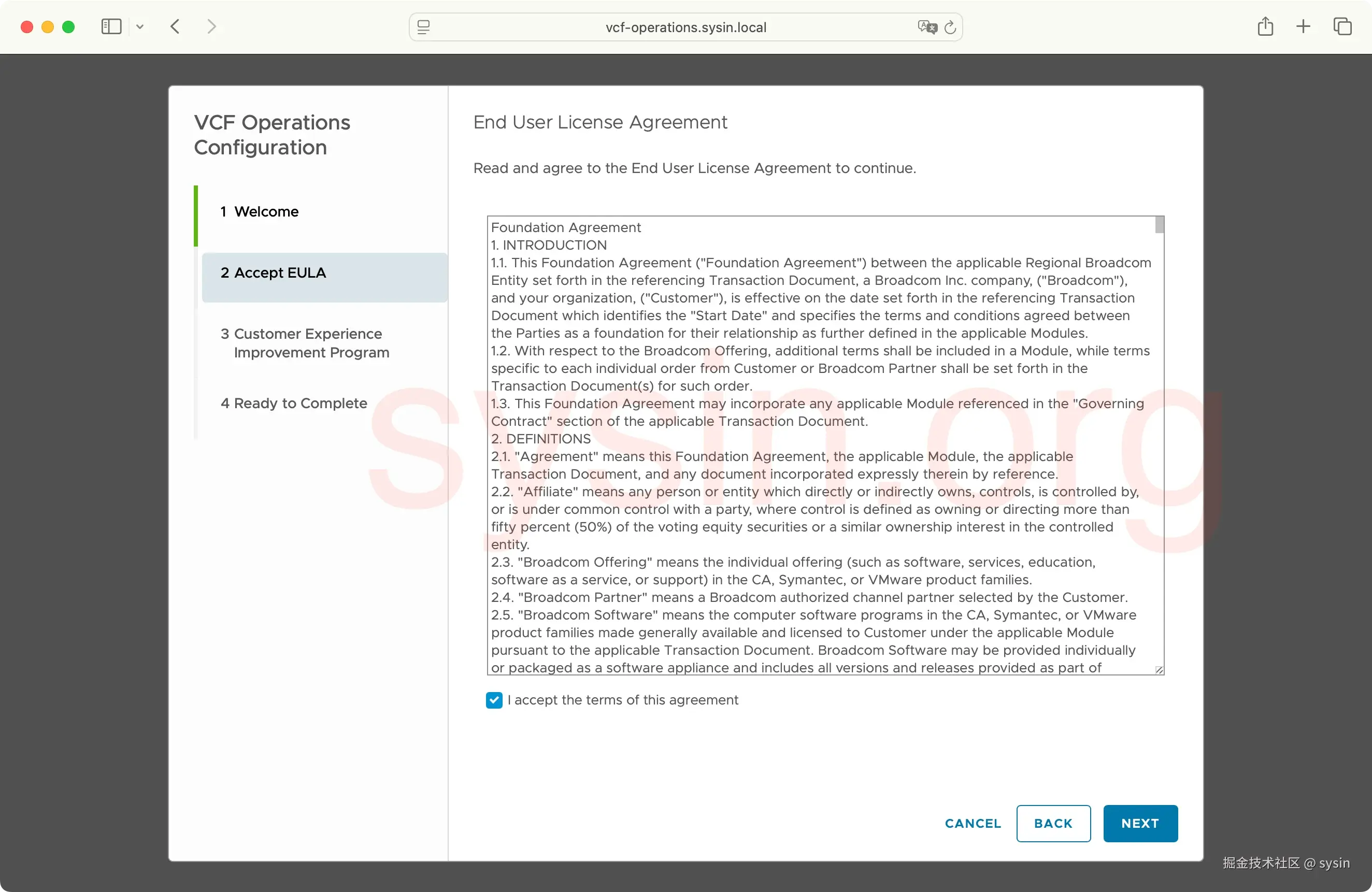 VCF-Operations-SYSIN