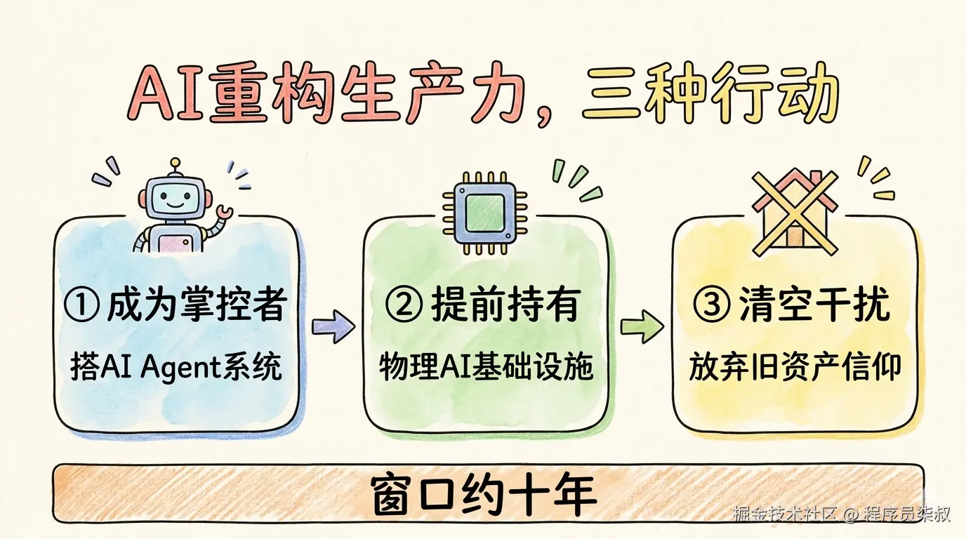 AI重构生产力，三种行动框架