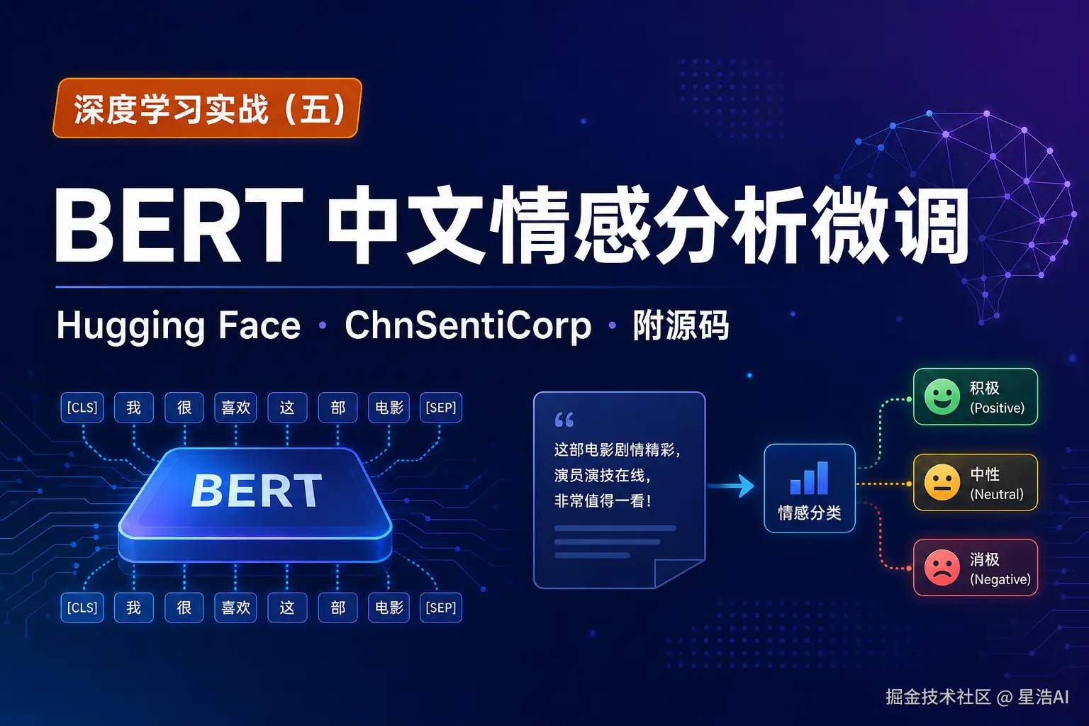 （五）模型微调训练：基于 BERT 的中文评价情感分析[附源码]