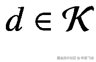 d\in \mathcal{K}