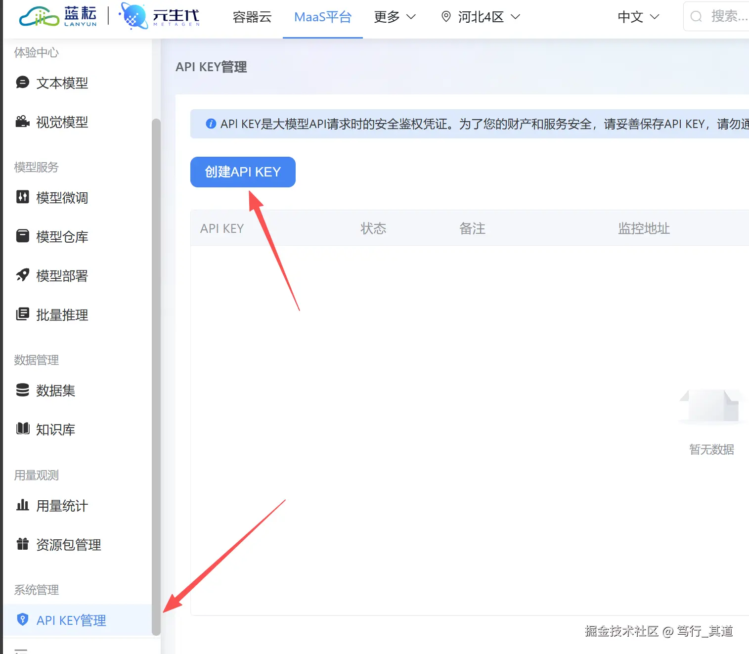 进入 API 管理