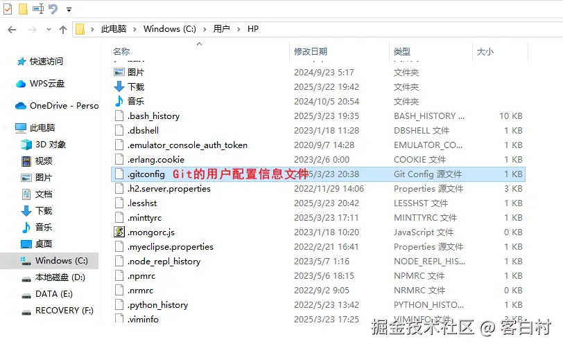 用户配置信息文件