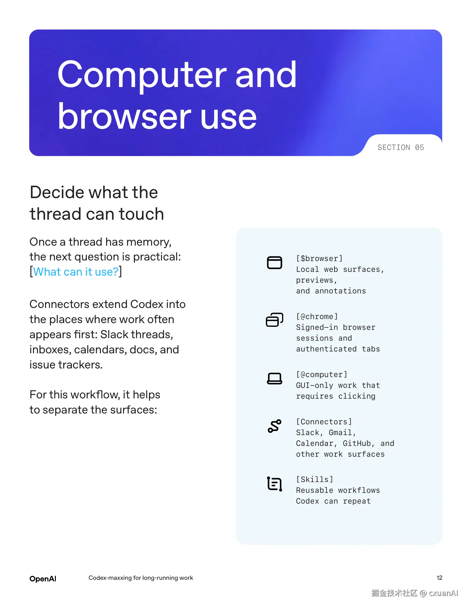 Computer and browser use page
