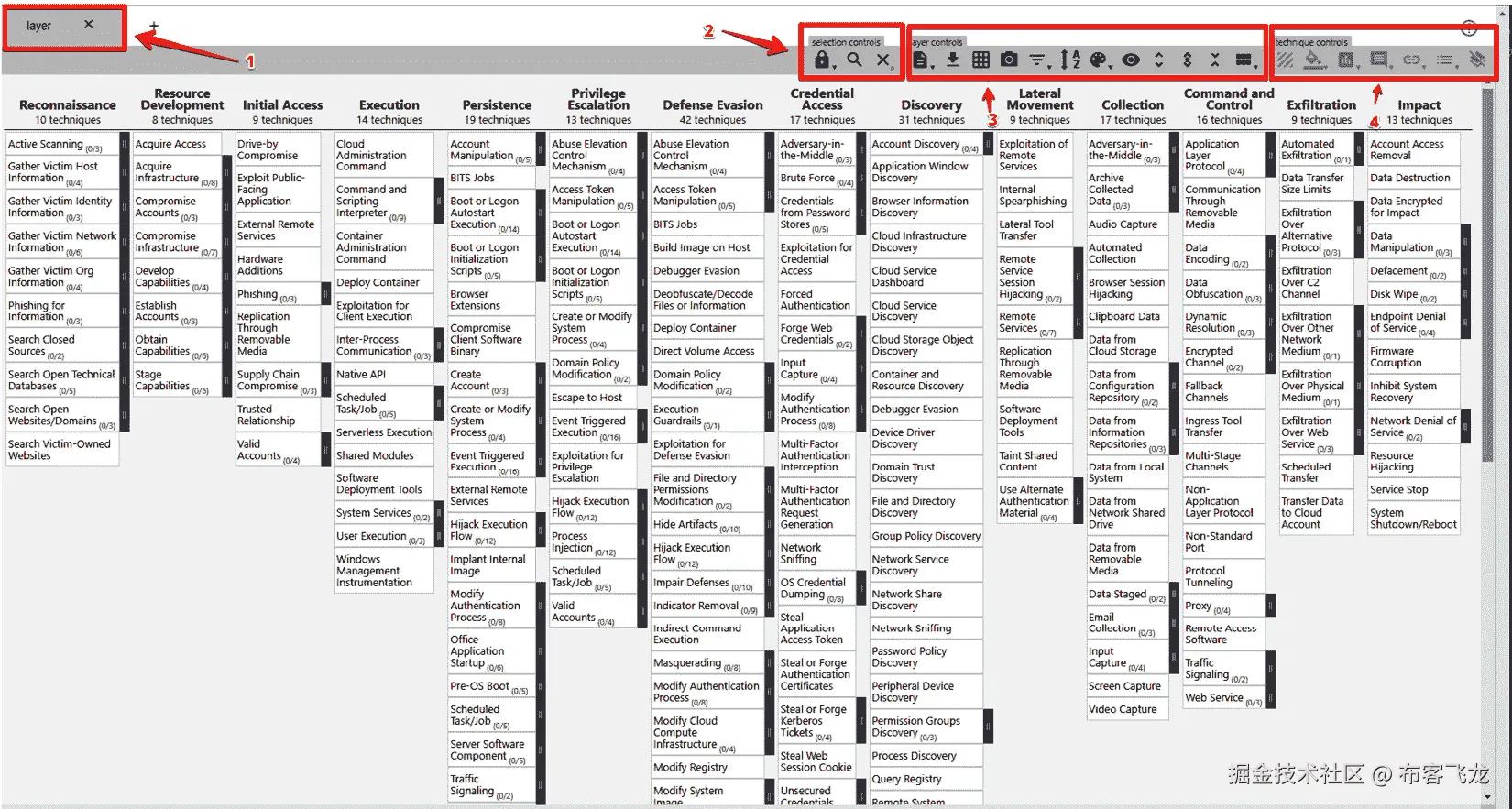 图 6.15 – ATT&CK Navigator