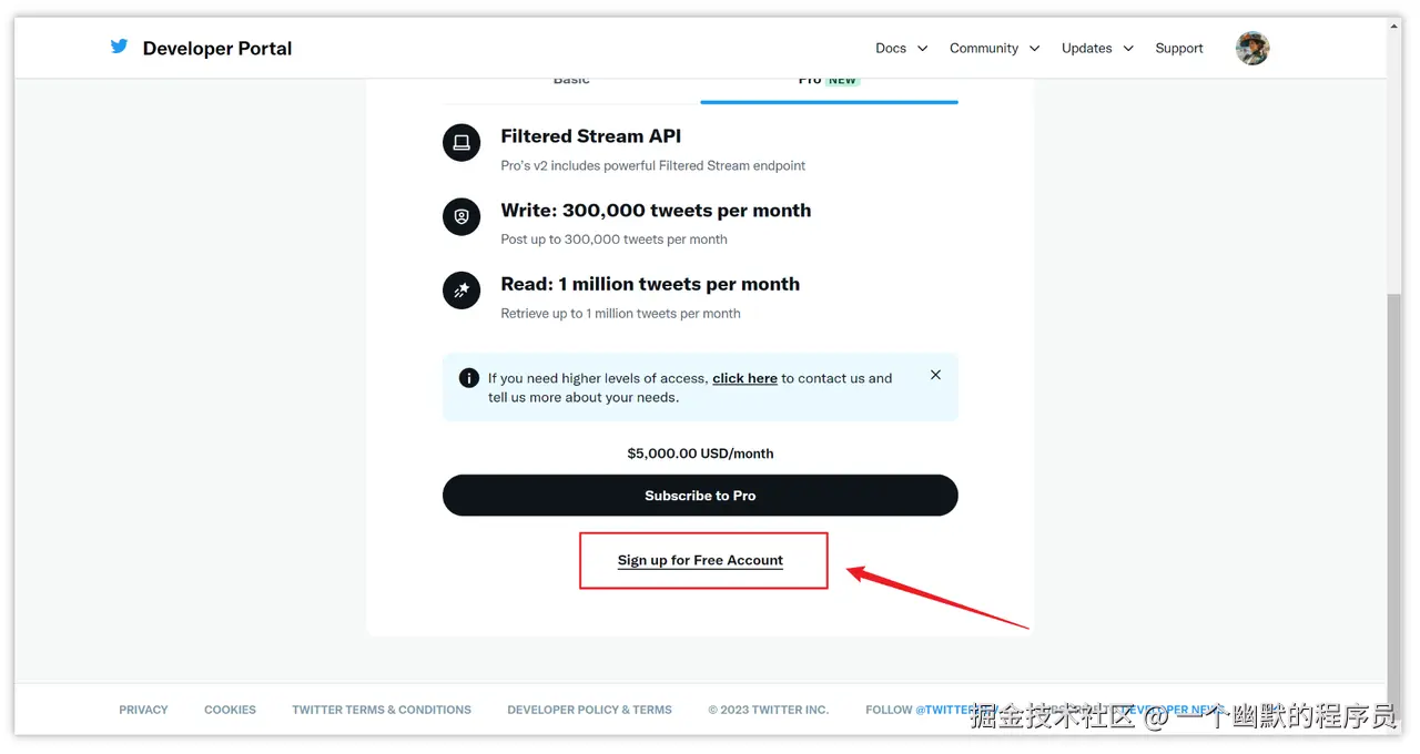 Twitter 注册开发者账号