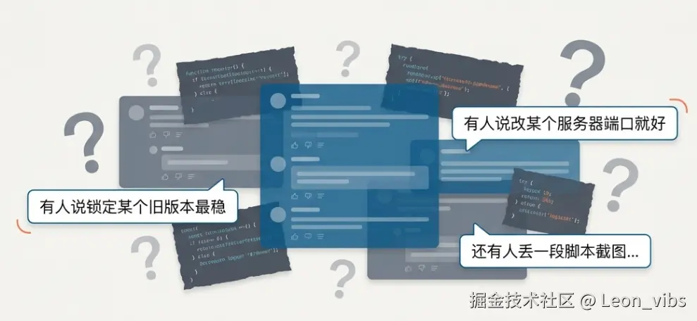 图6：论坛中各种 CCR 玄学解决方案截图