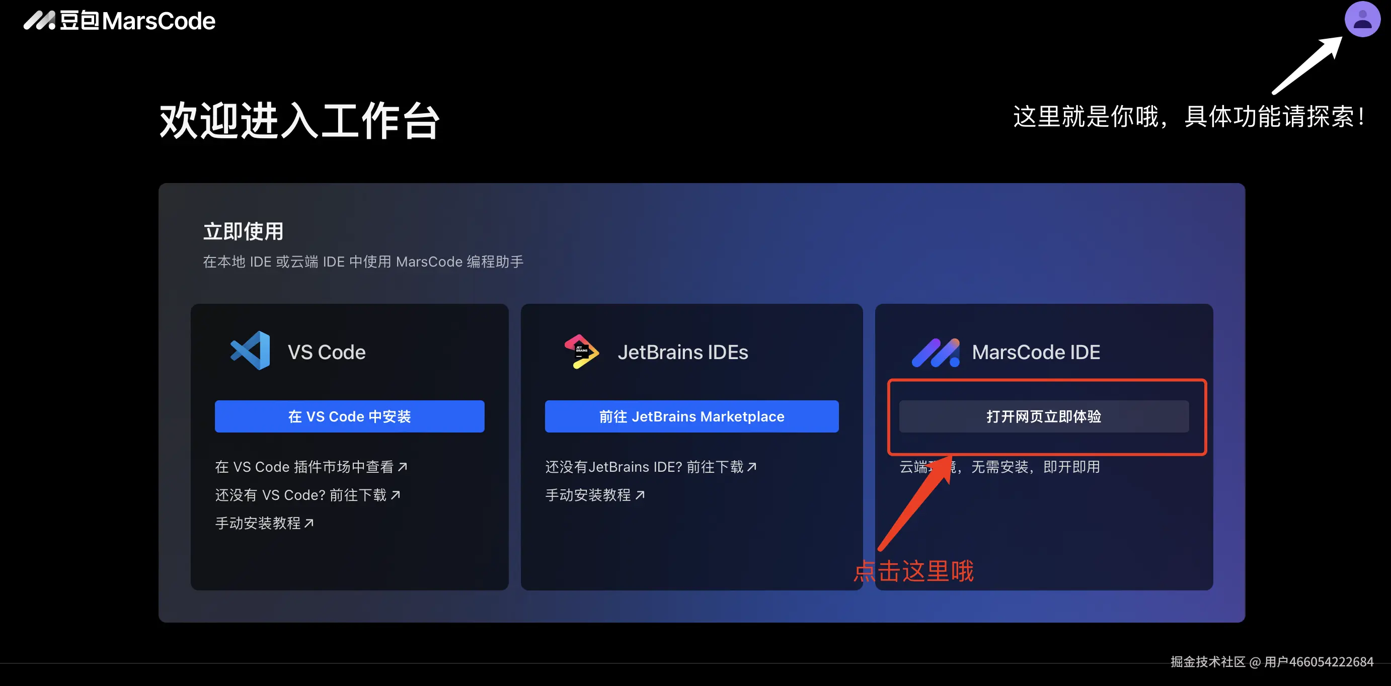 2. 打开网页立即体验