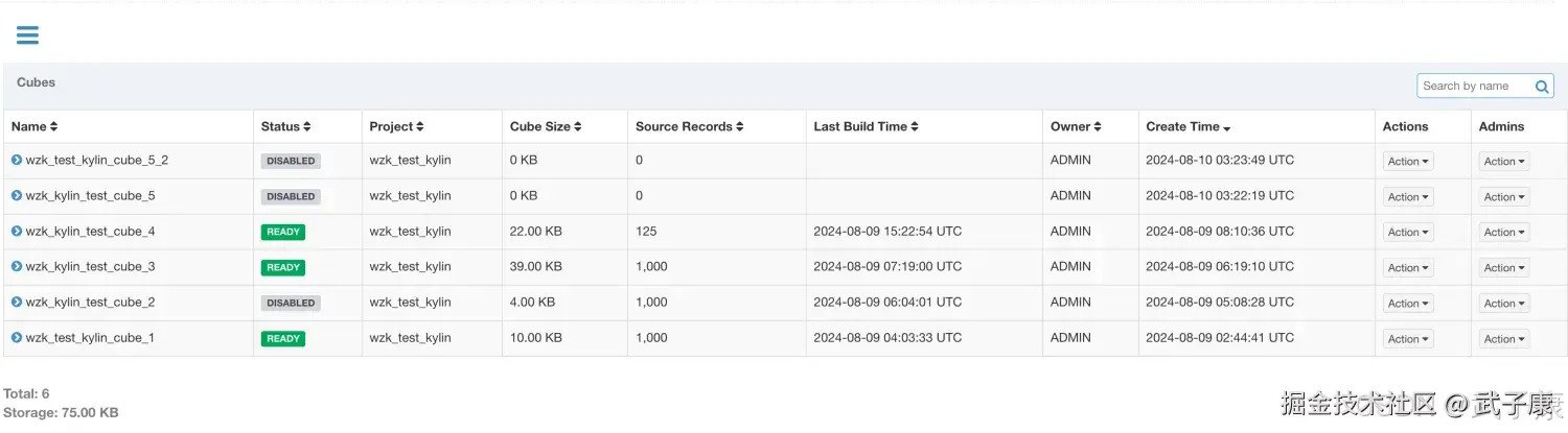 检查Cube的Cuboid数量