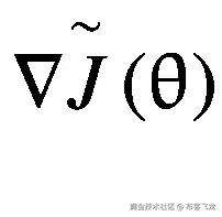 \nabla \overset{\sim }{J}\left(\uptheta \right)