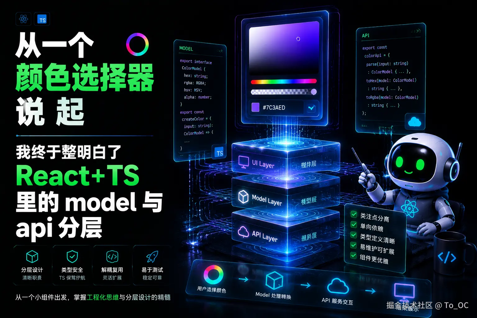 从一个颜色选择器说起：我终于整明白了 React+TS 里的 model 与 api 分层