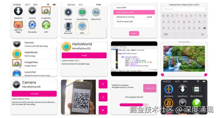 MicroPythonOS user interface