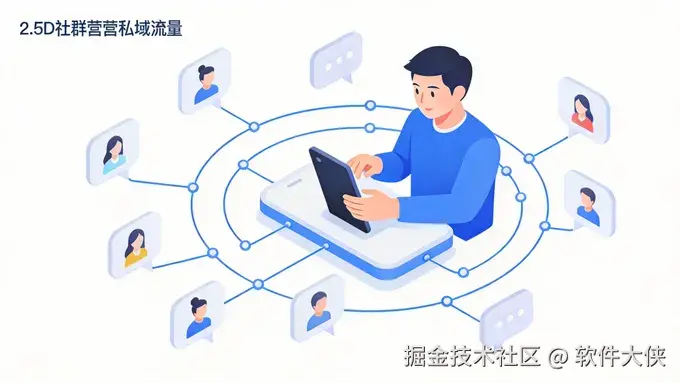 Illustration of community fission and distribution system
