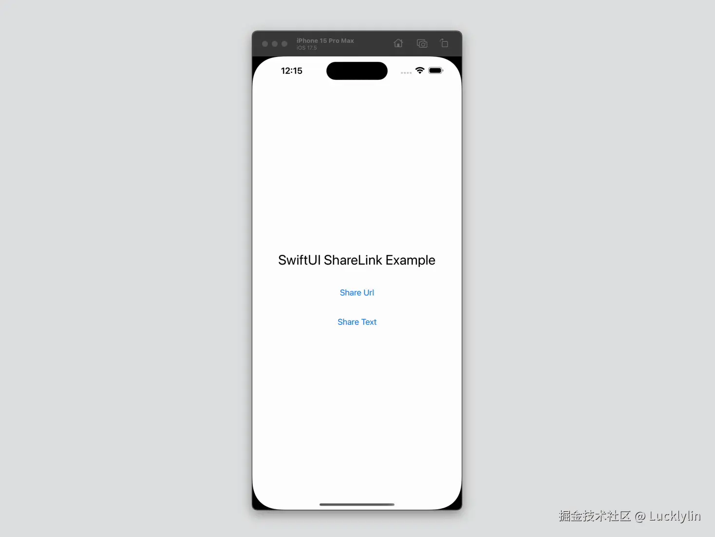SwiftUI ShareLink 示例