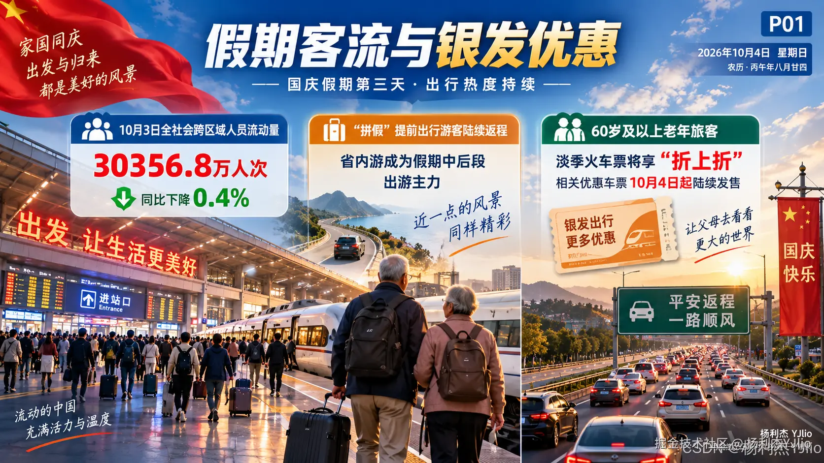 假期跨区域客流与老年旅客铁路优惠