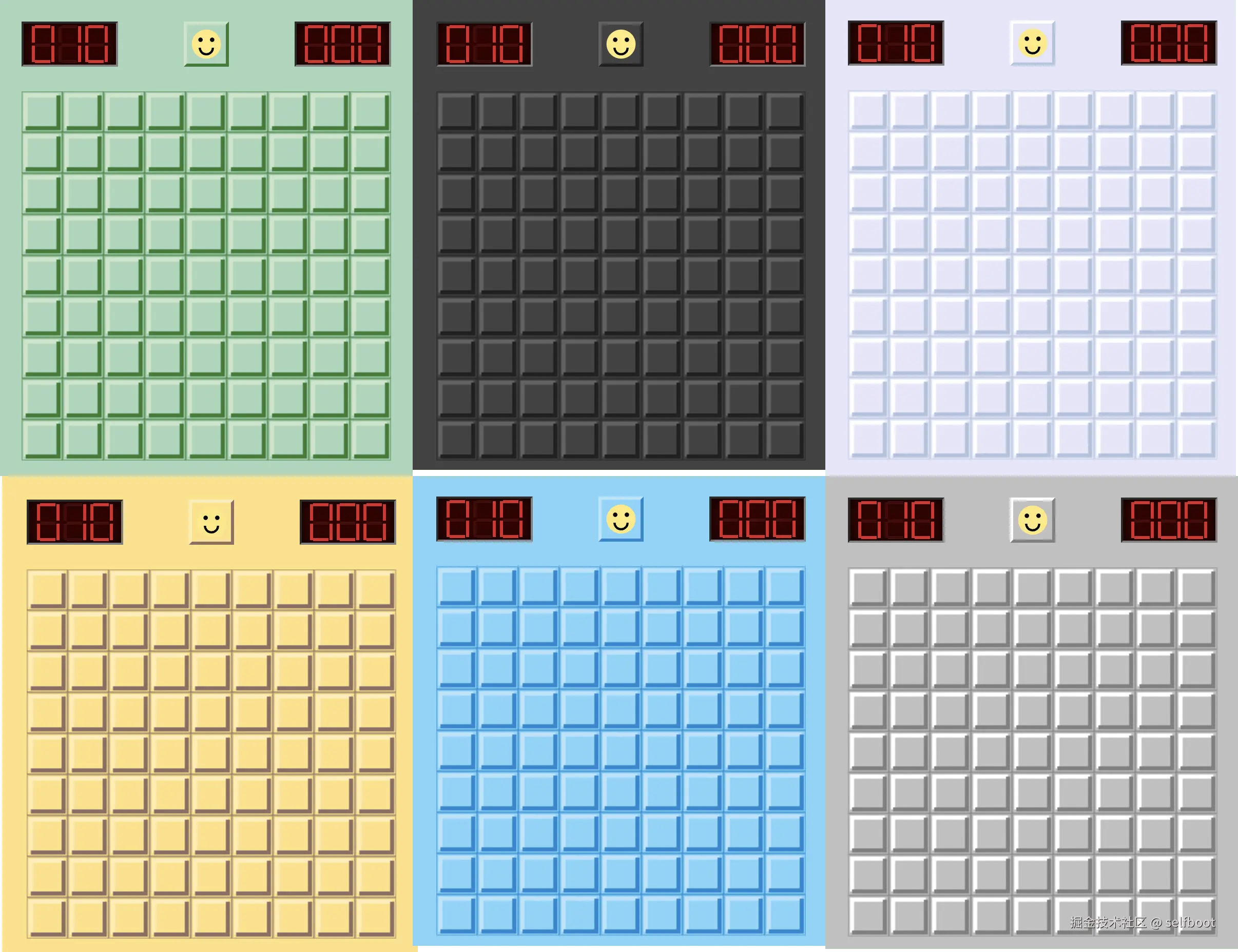 Claude3.5 扫雷各种主题图