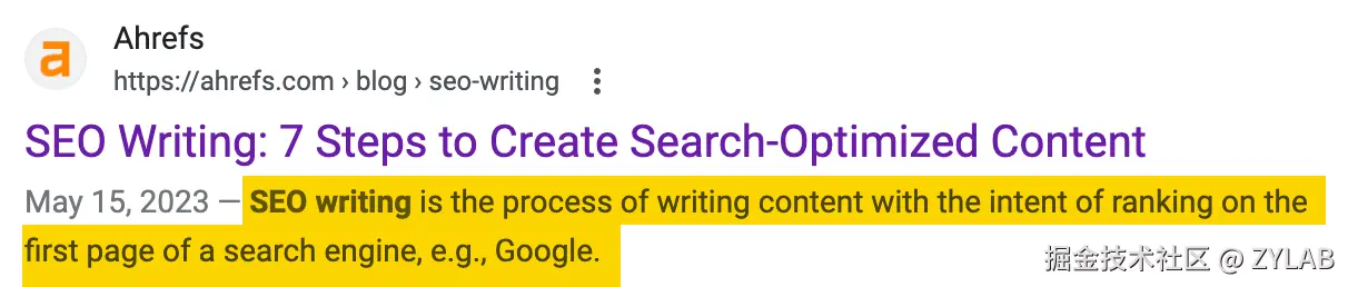 图片示例：一个好的 Meta 描述示例