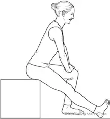Seated foot stretch