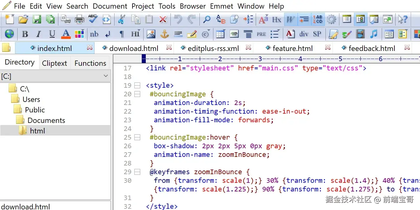 html 编辑器实时预览，edit plus