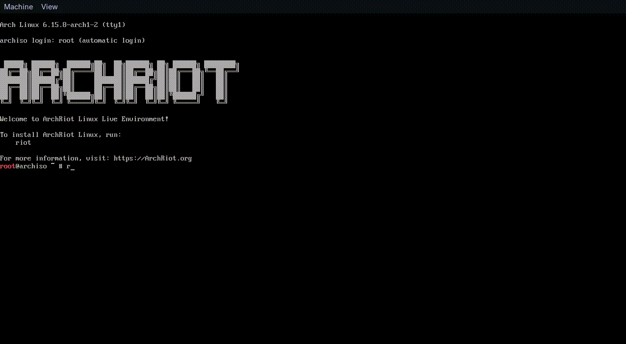 ArchRiot 安装演示