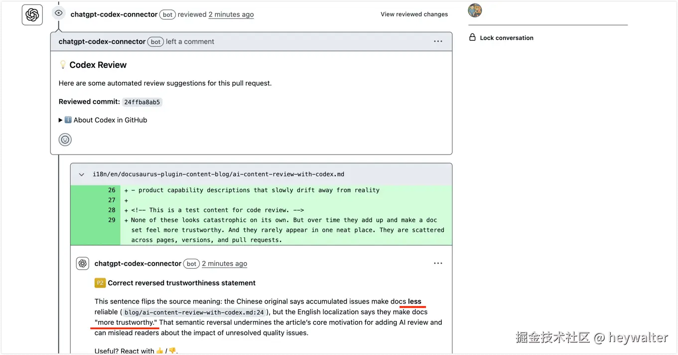 Codex Cloud Code Review Result