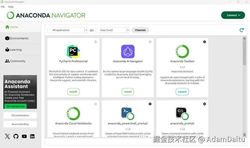 图8：Anaconda应用界面