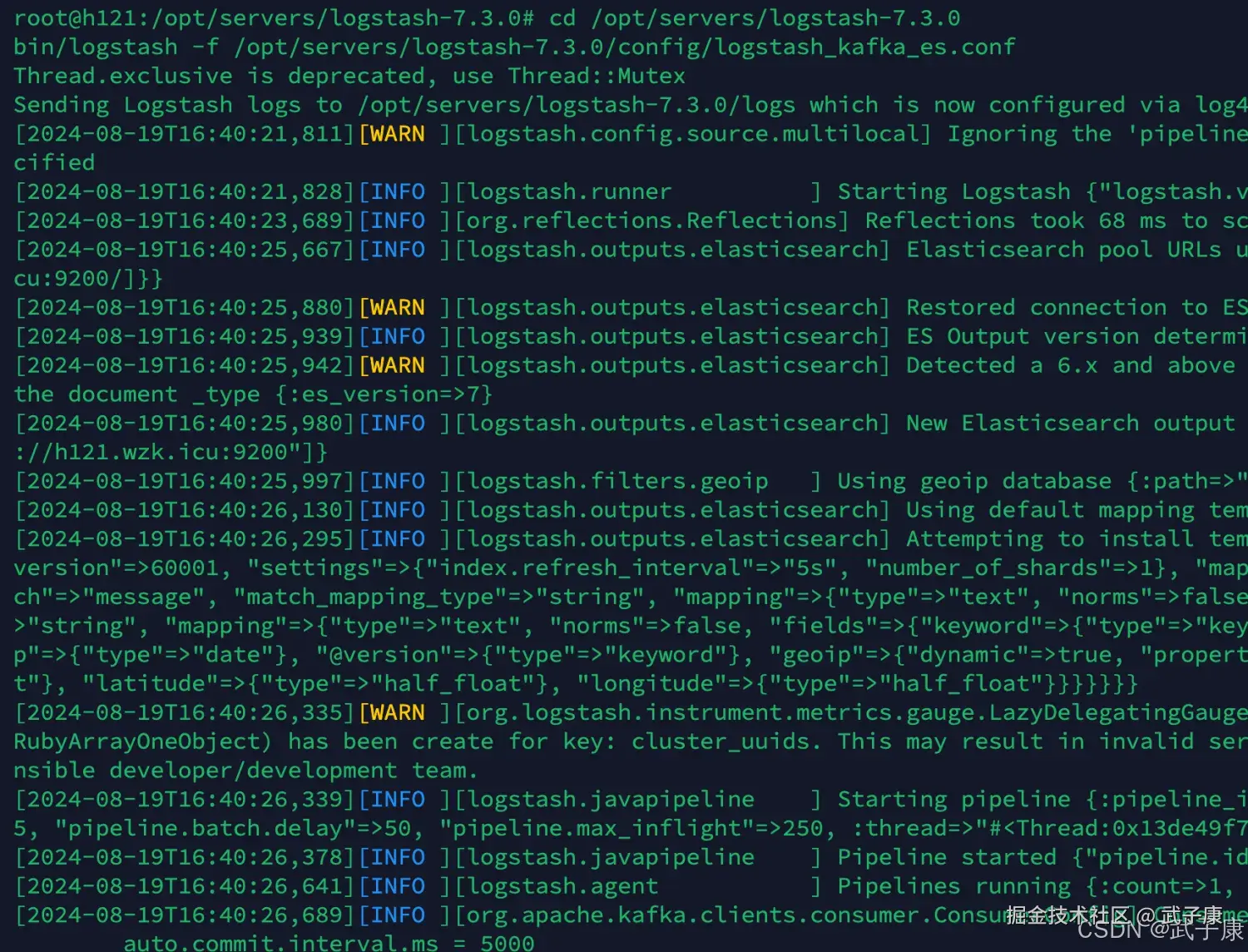 FileBeat Logstash 启动测试