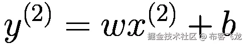 {y}^{(2)}=w{x}^{(2)}+b