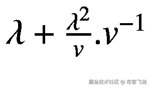 \lambda +\frac{\lambda²}{v}.{v}^{-1}