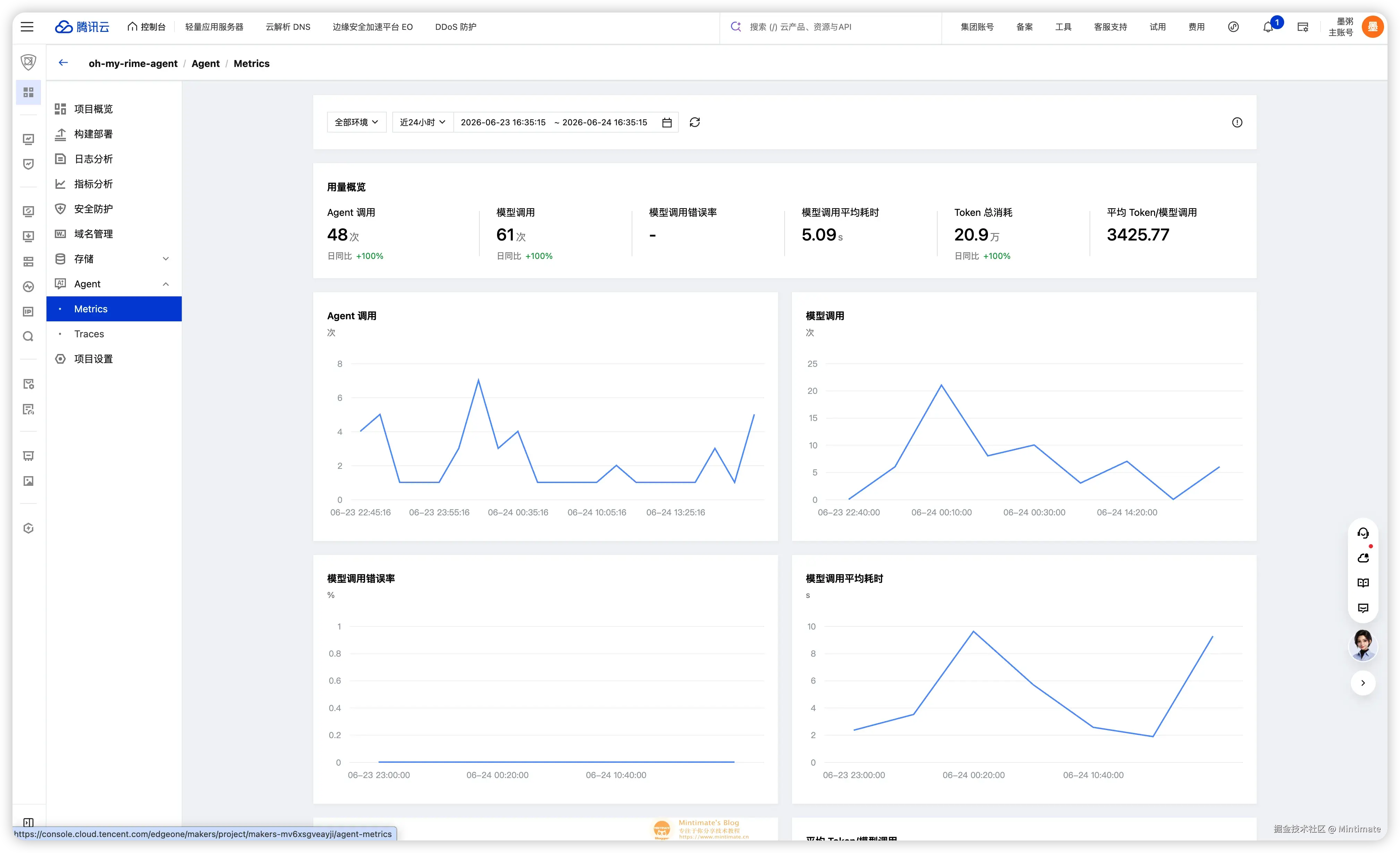 EdgeOne Makers Agent Tracing 可观测性
