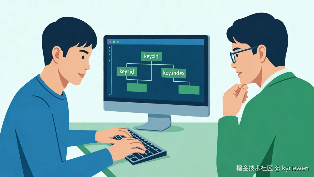 手写虚拟DOM后，我反问面试官：key为什么不能用index？