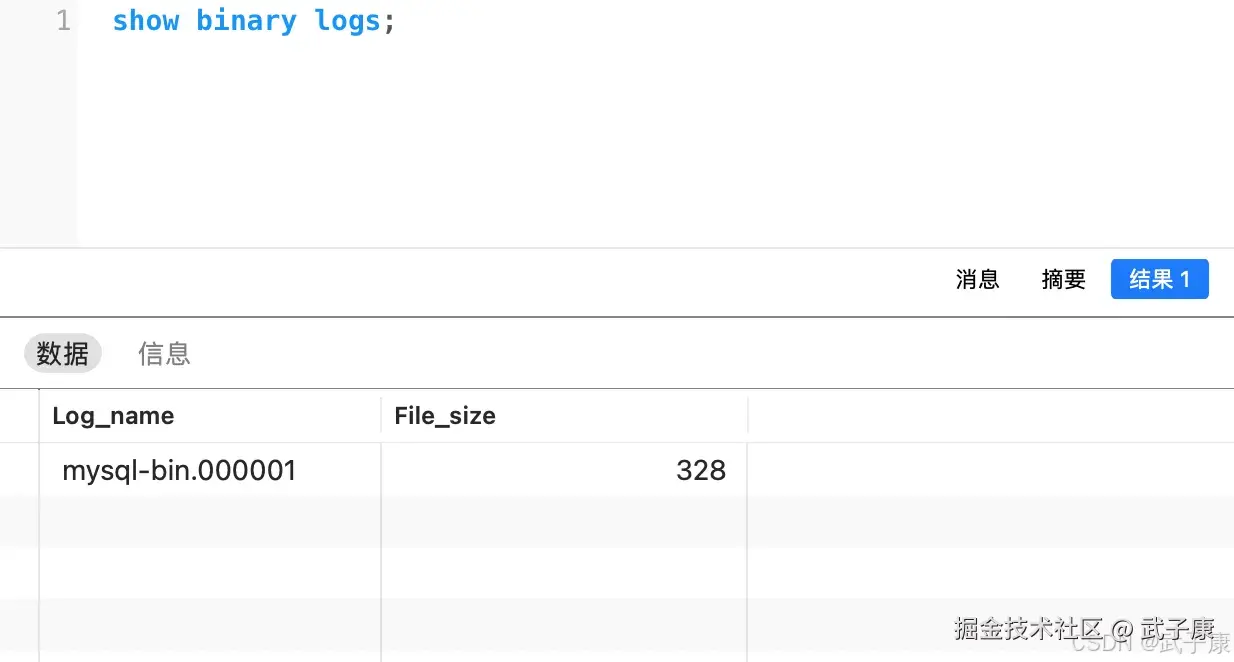 查看 binlog 文件列表