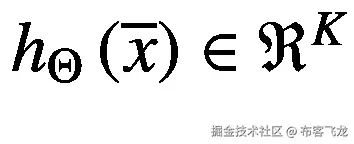 {h}_{\Theta}\left(\overline{x}\right)\in {\mathfrak{R}}^K