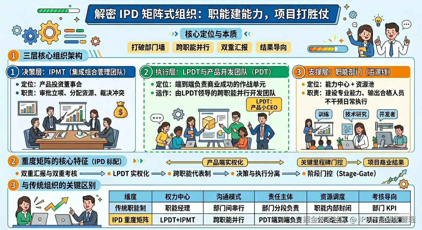 IPD重度矩阵组织架构