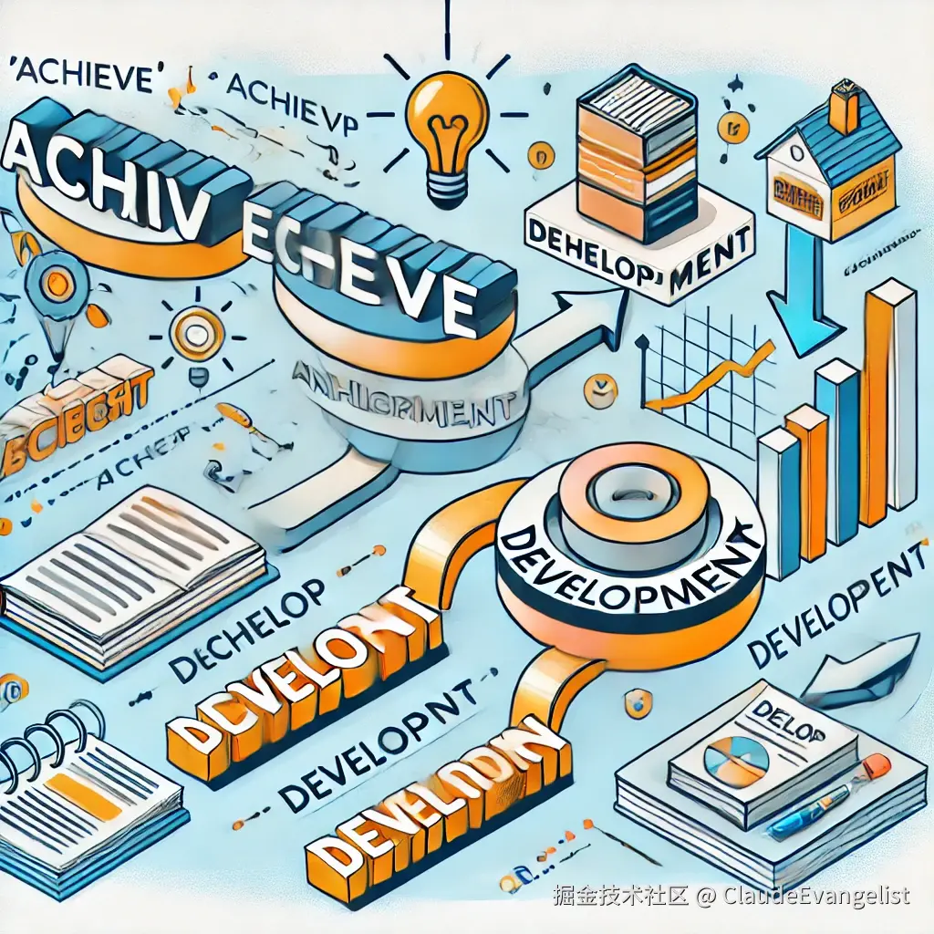 DALL·E 2024-10-27 10.30.57 - An illustration showing the concept of English word formation with the suffix '-ment'. The image includes a visual representation of words evolving fr.webp